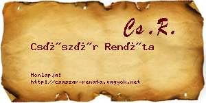 Császár Renáta névjegykártya